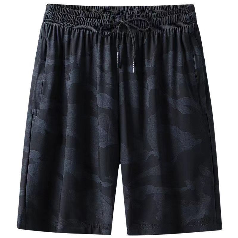 Manufacturers wholesale summer casual sports five-point pants men's ice wire mesh thin camouflage pants loose large size casual running