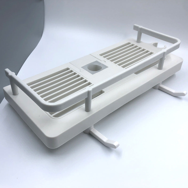 shower bathroom shelf free toilet shower rod tray household storage basket hanger plastic toilet hook