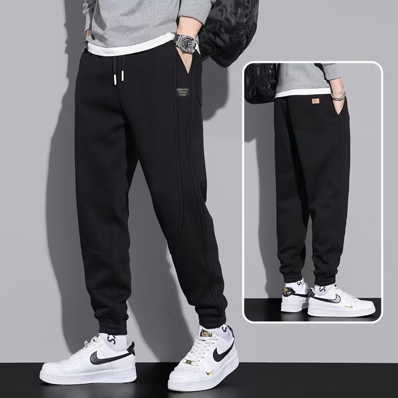 Casual sweatpants, men's spring and autumn loose leggings, autumn drawstring sweatpants, sports leggings, trendy men