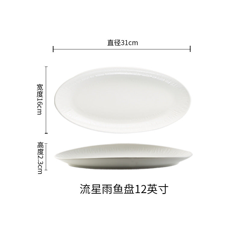 Pure white home steamed fish plate
