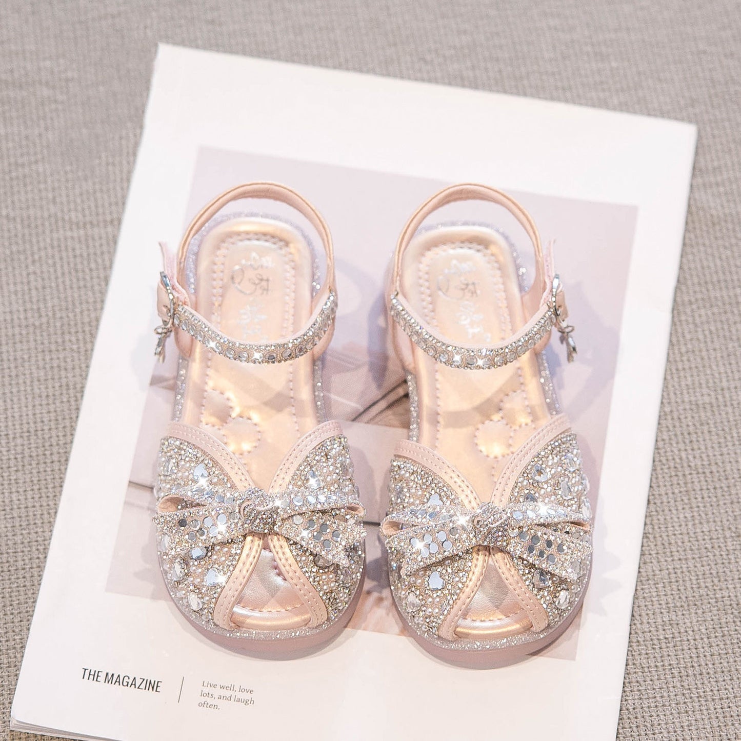Girls' Sandals, Princess Summer 2025, New Summer Children's Shoes, Girls' Crystal Slippers, Baby Girls, Shining