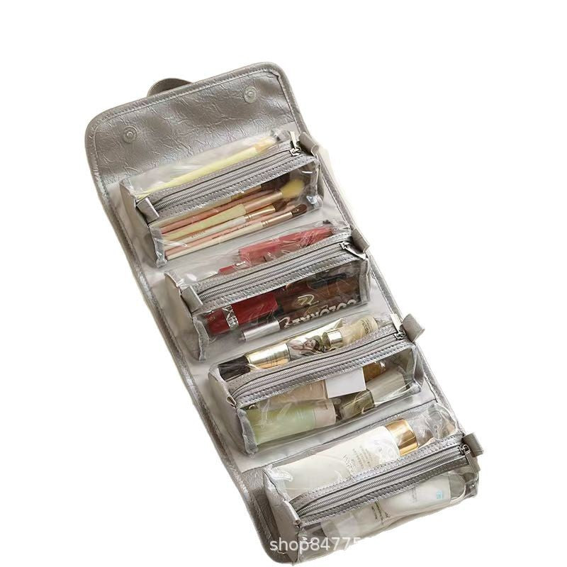 Portable cosmetic bag travel carry-on large capacity storage handbag photographer hand-held makeup worker Long Mai