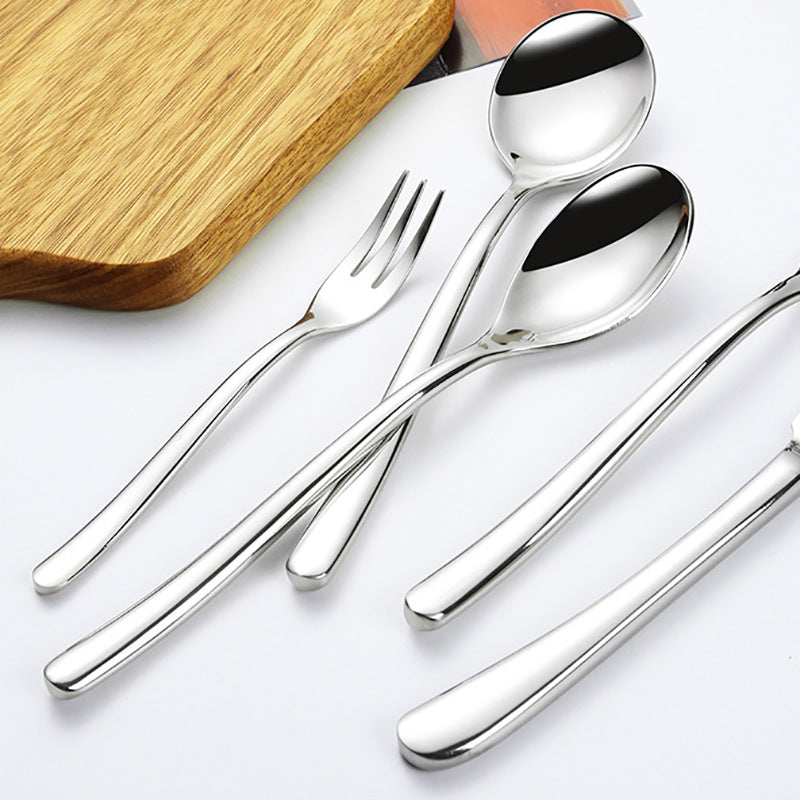 French Moonshine Series Stainless Steel Cutlery Knife, Fork and Spoon Set Titanium Plated Coffee Spoon Steak Knife Western Hotel Gifts