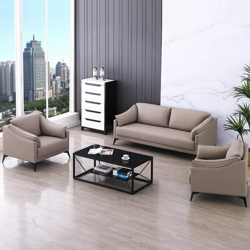 Light luxury office sofa Nordic leisure business reception room sofa three-person combination