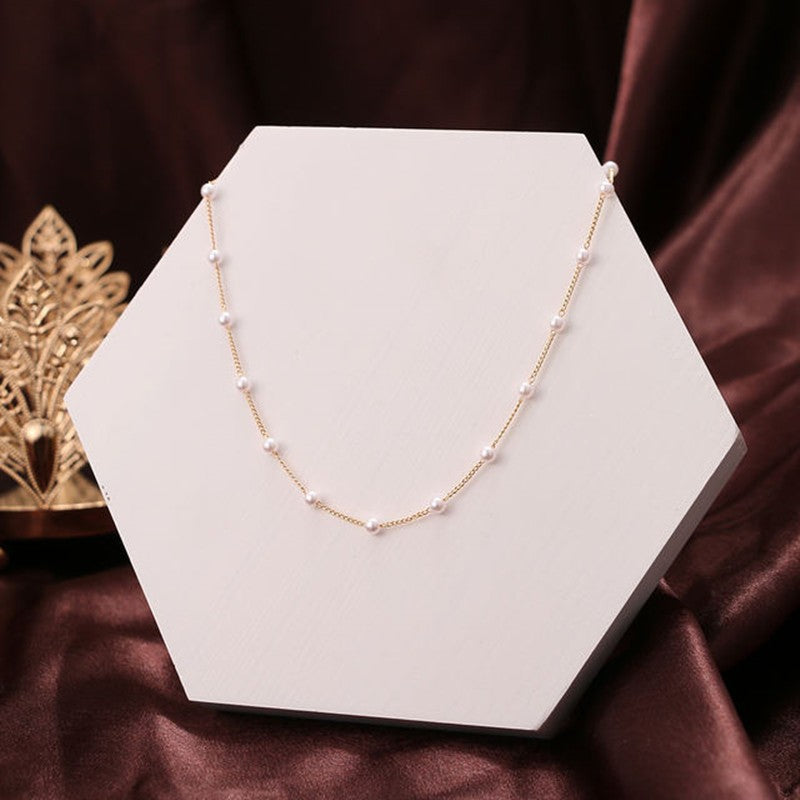 European and American fashion cross-border jewelry new pearl necklace fashion clavicle chain choker necklace neck jewelry women