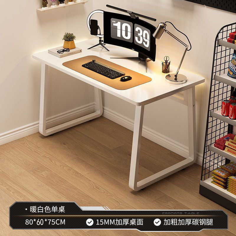 Desk, bedroom, student's study, writing, study desk, creamy style, home, simple desktop computer desk, office desk