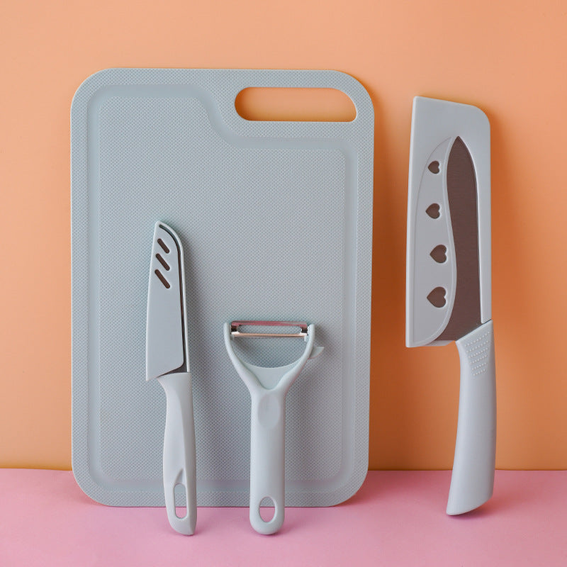 Home cutting board, slicing knife, kitchen knife set, dormitory cutting board, full set, combination gift, cutting board, fruit cutting board