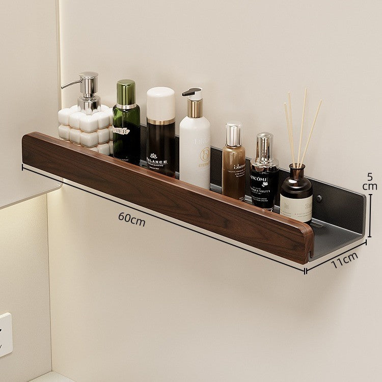 Walnut gun ash bathroom bathroom storage rack free toilet shower gel storage triangular shelf