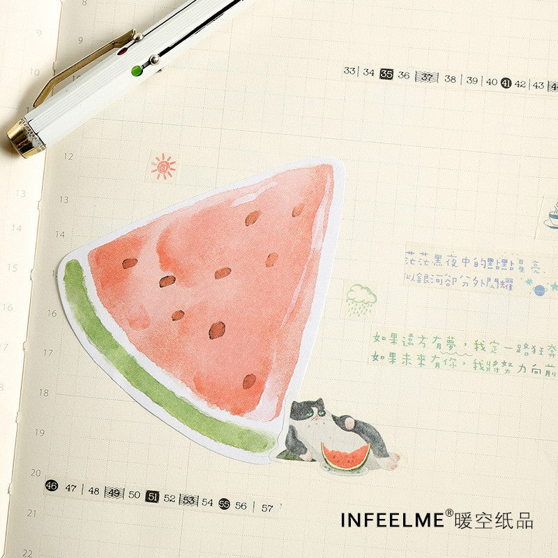 Post-it notes ins style high-quality fruit basket series Leave a message and note N times to post notes