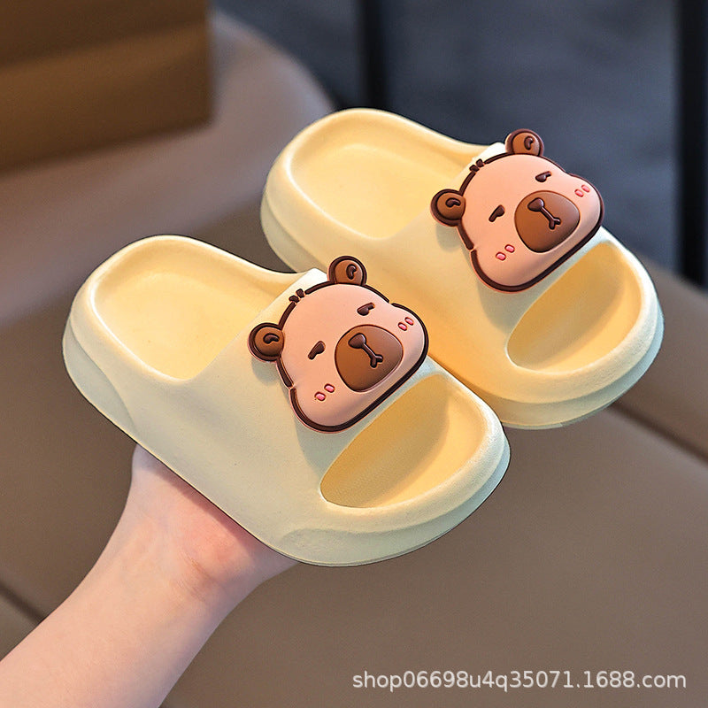 EVA slippers capybara summer bath girls baby home sandals slippers children middle and small children soft