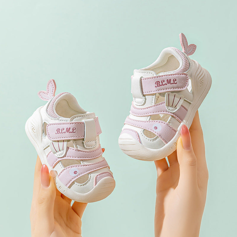 Baby toddler sandals, 1-2-3 years old boys and girls, summer soft soles, breathable children's anti-collision toe toe infant shoes