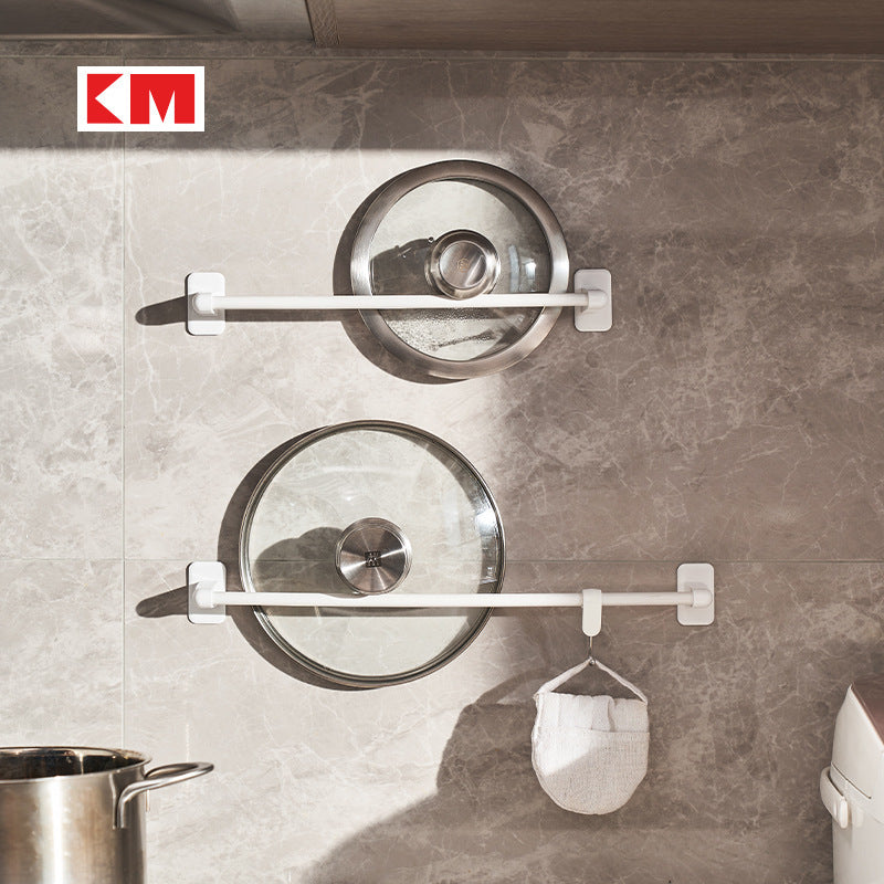 KM5133 Towel Rack No Punching Toilet Bathroom Multifunctional Storage Rack Wall Mounted Single Pole Storage Rack