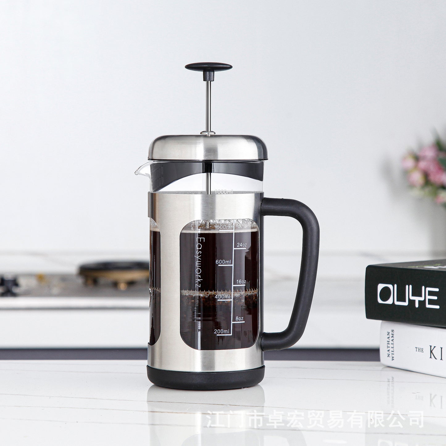 Glass press, coffee, pour-over kettle, home brewing coffee, filter utensils, tea brewer set