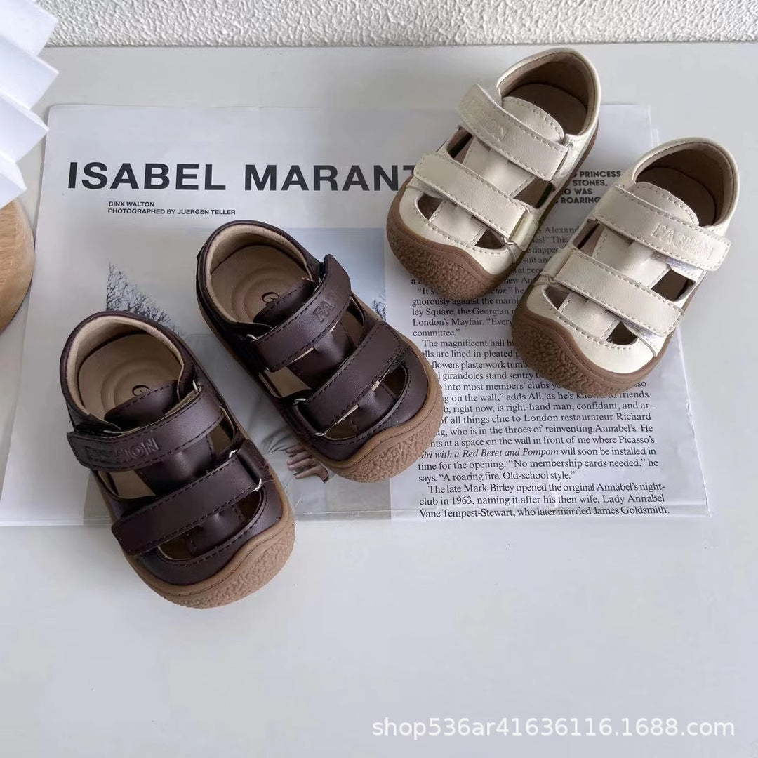 Children's sandals, spring and summer baby shoes, soft soles, non-slip baby toddler shoes, boys' single shoes, 1-2 years old, girls' shoes