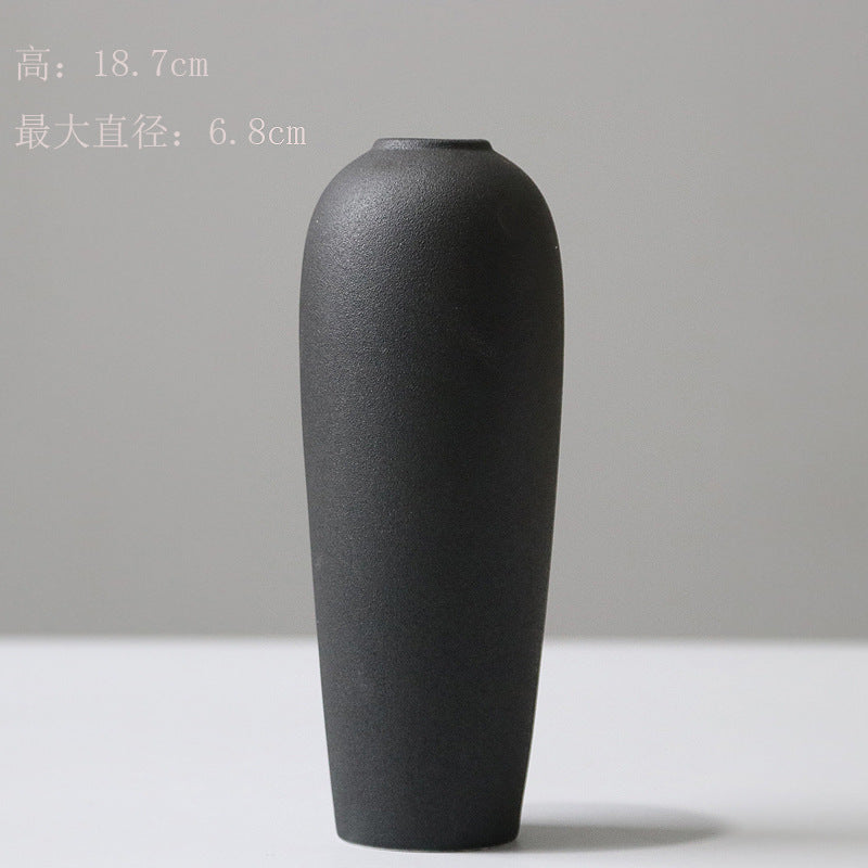 Jingdezhen ceramic small vase Nordic simple home hotel decoration ornament dried flower arrangement hydroponic flower pot white