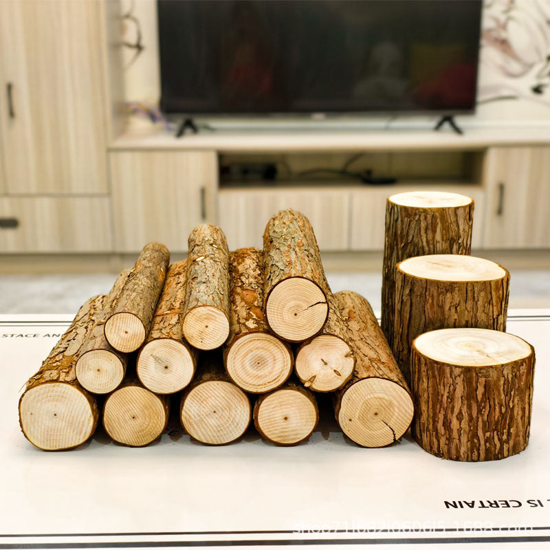 Log piles, fireplaces, decorative wood, tree stumps, shapes, wood, firewood, home accessories, ornaments, solid wood fences, props