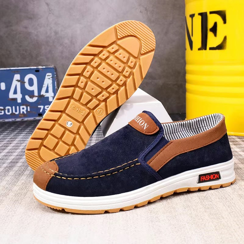 2024 Men's Shoes Spring Casual Shoes New Lightweight and Breathable Versatile Canvas Shoes Men's One-Foot Old Beijing Cloth Shoes