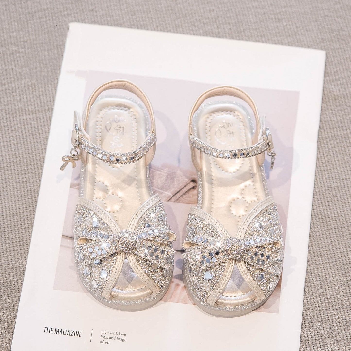 Girls' Sandals, Princess Summer 2025, New Summer Children's Shoes, Girls' Crystal Slippers, Baby Girls, Shining