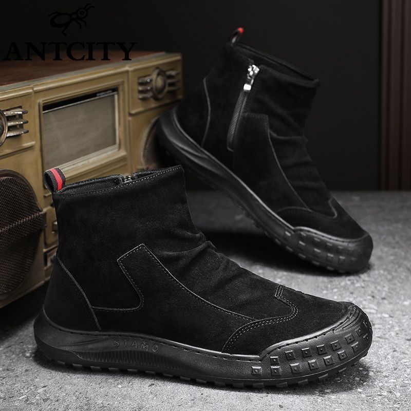 2025 popular high-top anti-slip wear-resistant casual labor protection men's shoes waterproof and deodorant, construction site special thick soles, comfortable and lightweight