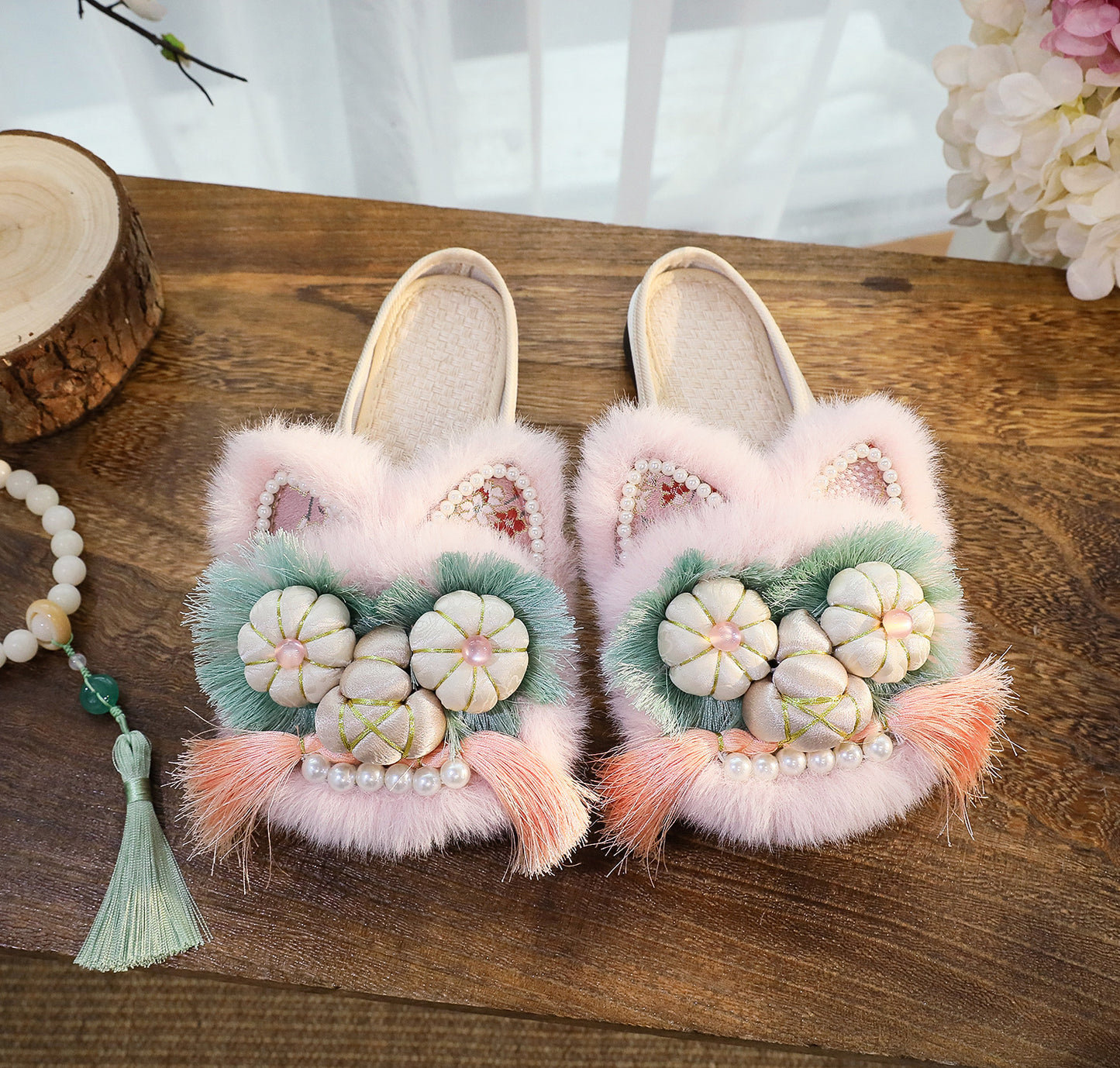 Slippers Adult Tiger Head Shoes 2024 New National Tide Retro Ethnic Style Flat Women's Slippers Folk Shoes