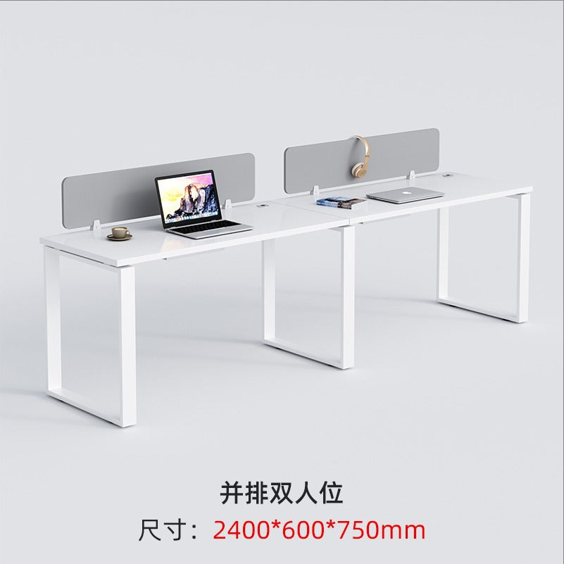 Staff desks: simple modern office furniture, computer desks, staff desks, chairs, double tables, combination steel frame tables