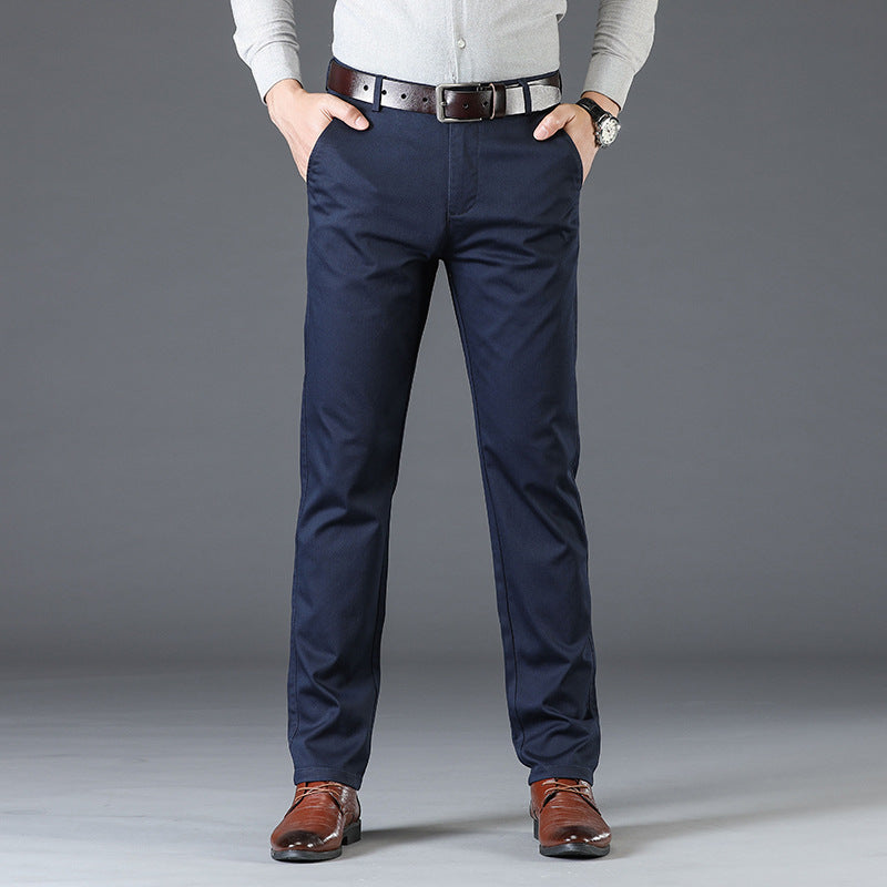 2025 Fall/Winter New Men's Slacks Business Men's Middle-Aged Dad Pants Loose Straight Men's Pants for Work
