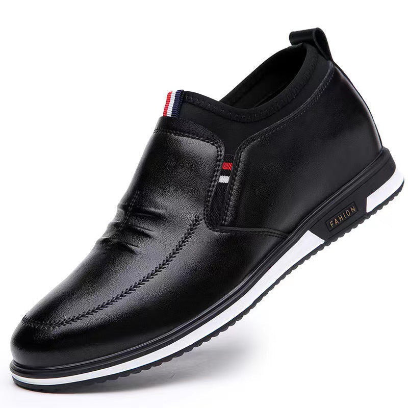 Leather shoes, men's business casual fashion shoes, four seasons fashion, foreign trade beanie shoes, one-foot slip-on shoes, wholesale spot