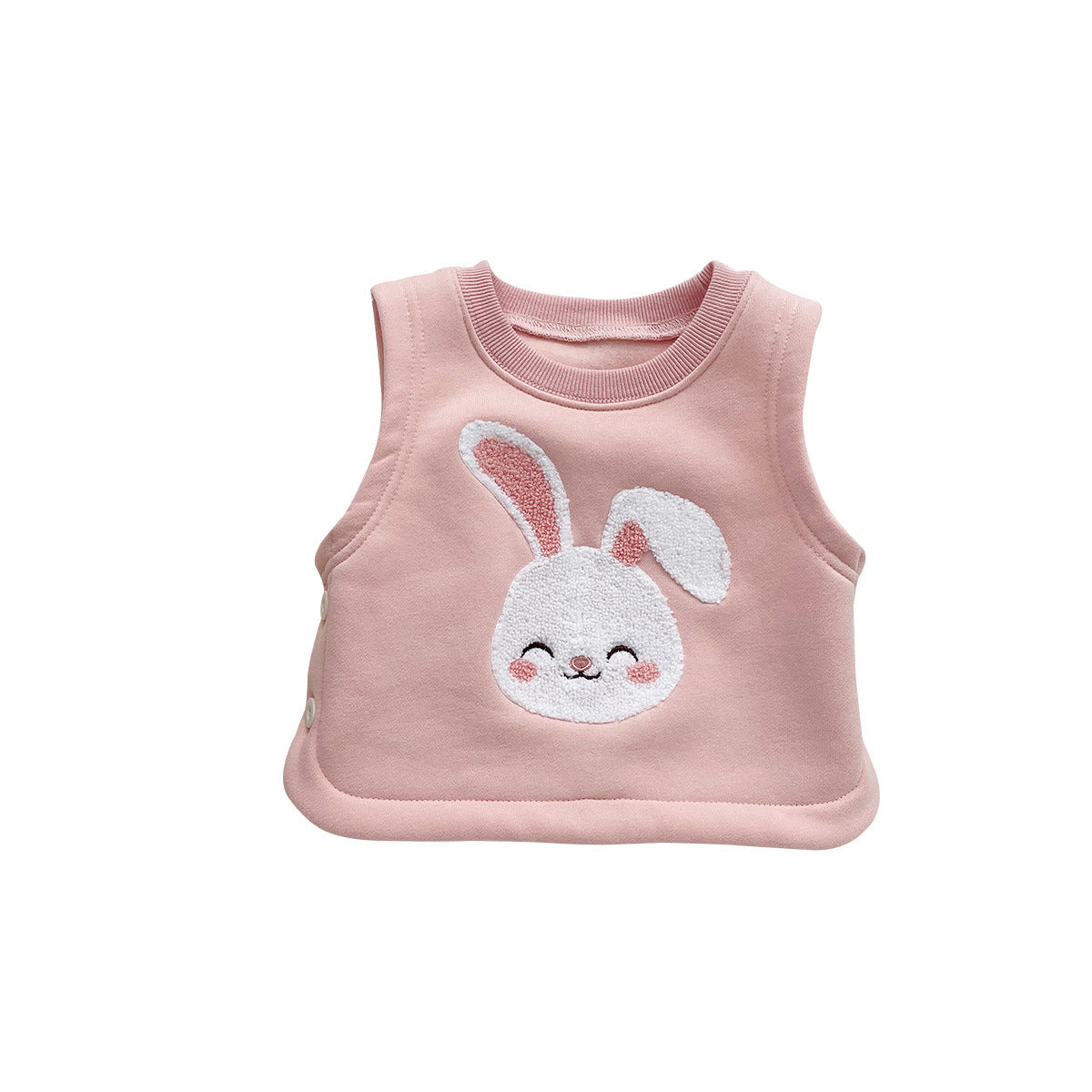 2025 baby autumn winter children's cute cartoon plush vest vest newborn boys and girls baby warm top