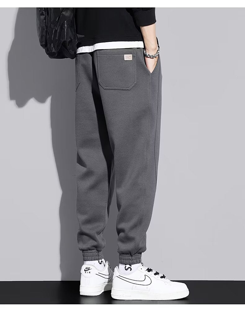 Casual sweatpants, men's spring and autumn loose leggings, autumn drawstring sweatpants, sports leggings, trendy men