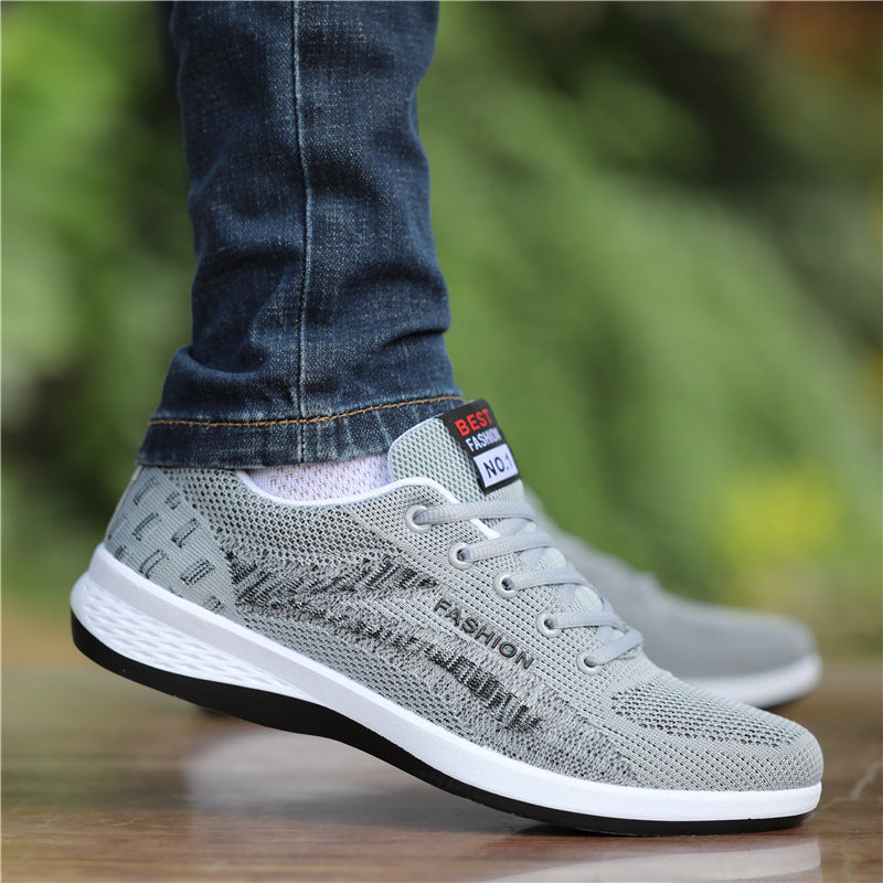 Summer odorproof and breathable old Beijing cloth shoes men's sports shoes men's versatile casual skateboard shoes men's flying knitted shoes