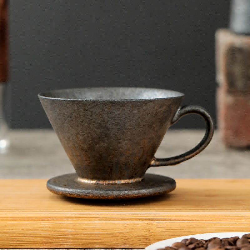 Gilt pour-over set, coffee gift box, coffee utensils, coffee pot, gift drip filter v60 household filter paper grinder