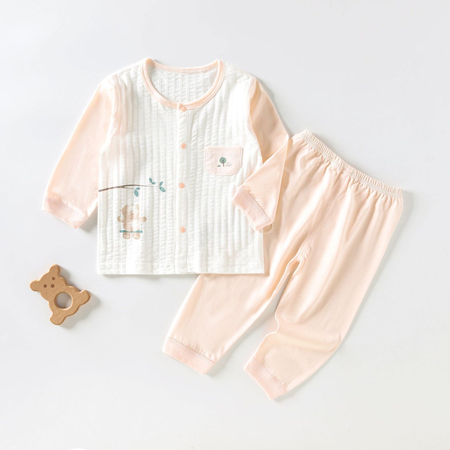 Baby underwear set, cotton summer baby split pajamas, children's loungewear, light and breathable, baby clothes