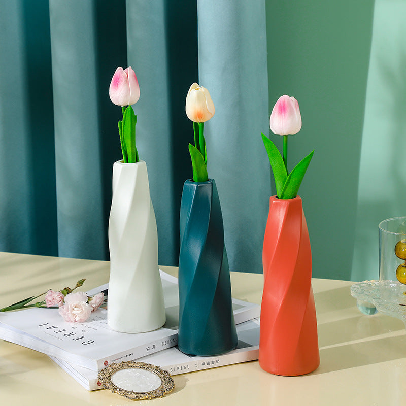 European style vase decoration living room flower arrangement American dining table modern light luxury home TV cabinet dried flower soft decoration