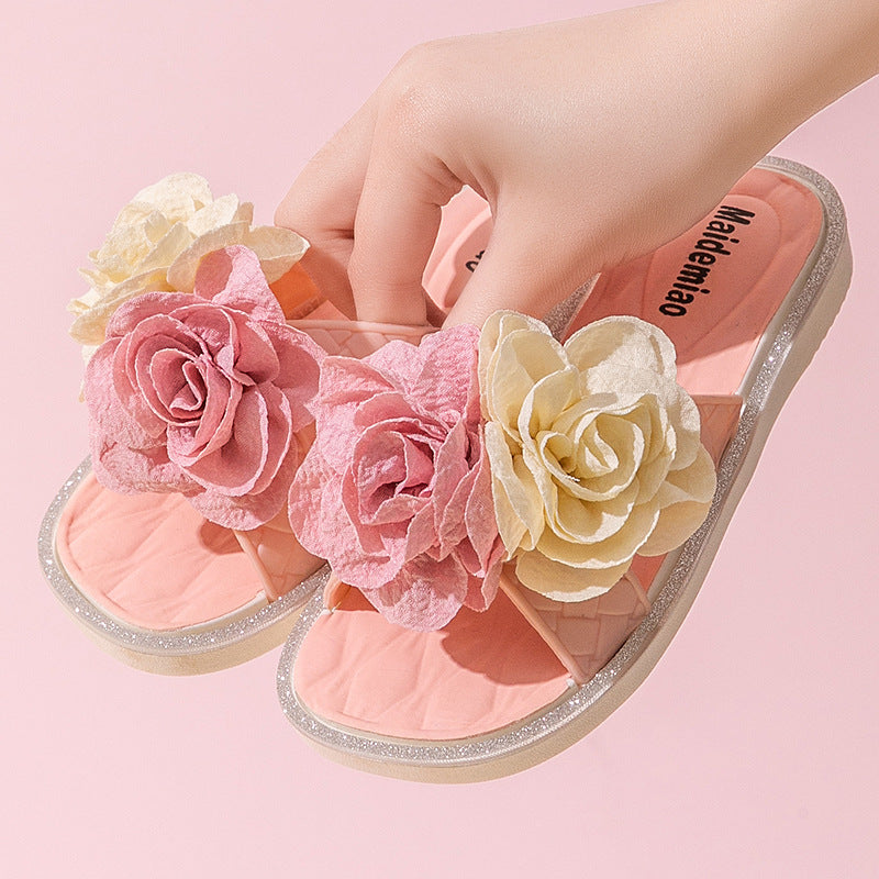 Girls Slippers 2025 New Style Girls Baby Indoor Summer Non Slip Home Soft Sole Kids Princess Cool Slippers
