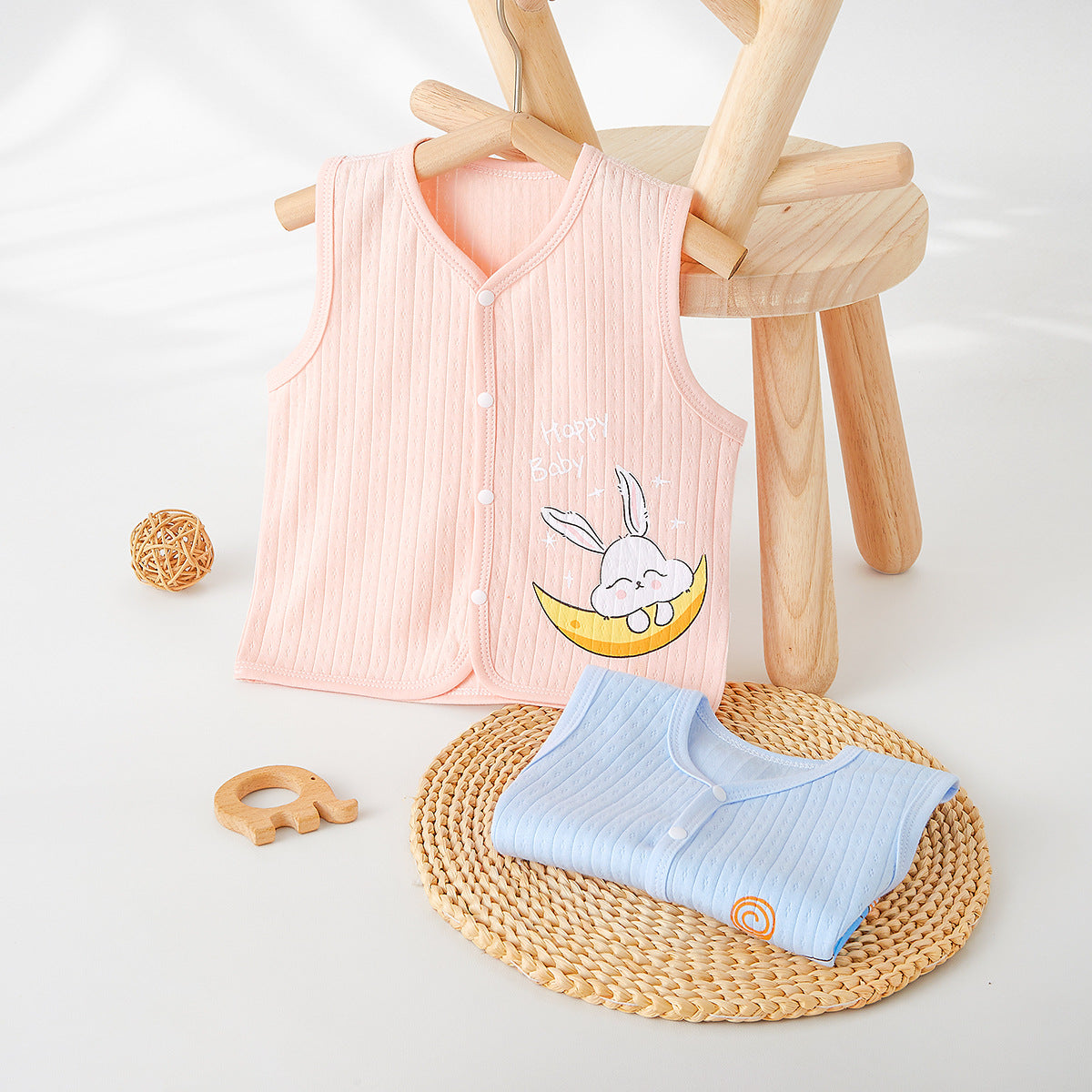 Children's vest, boneless class A, newborn baby horse clip, spring and autumn, wear baby vests, boys and girls, shoulder winter