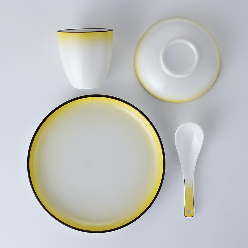 Hotel cutlery set, four pieces of dishes