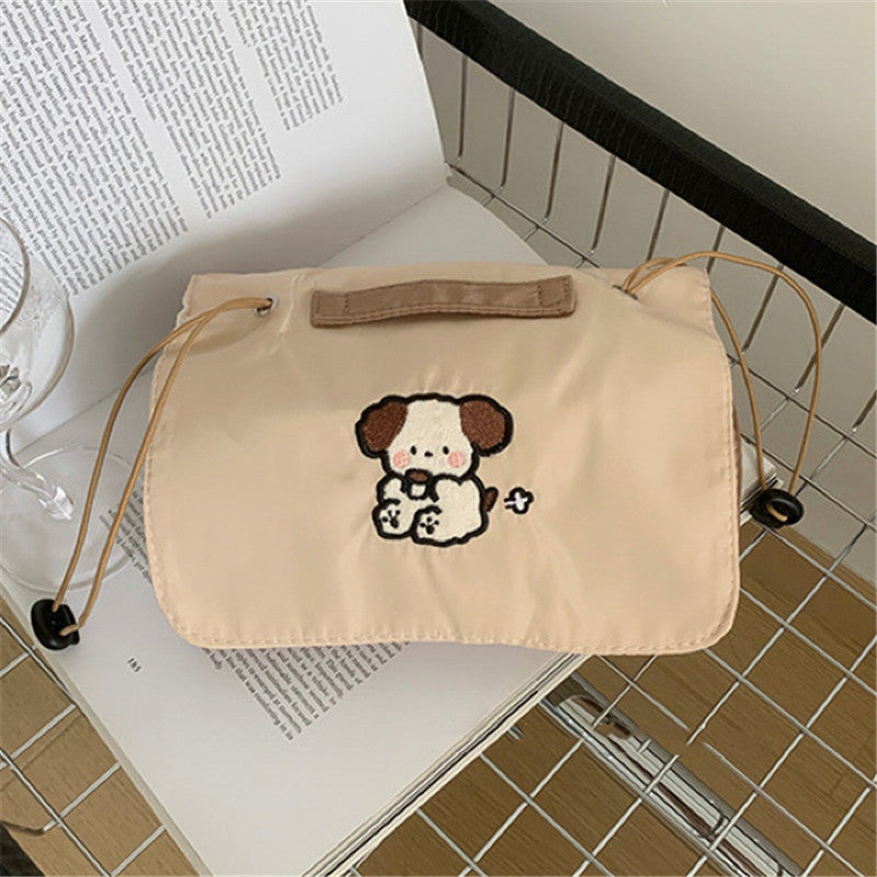 Original design puppy makeup bag, detachable mesh storage bag, large capacity portable travel 4-in-1 toiletry bag
