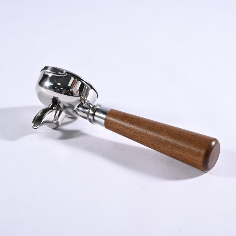 Stainless Steel Amphora 58mm Handle Double Spout Split E61 Universal Solid Wood Espresso Machine Handle