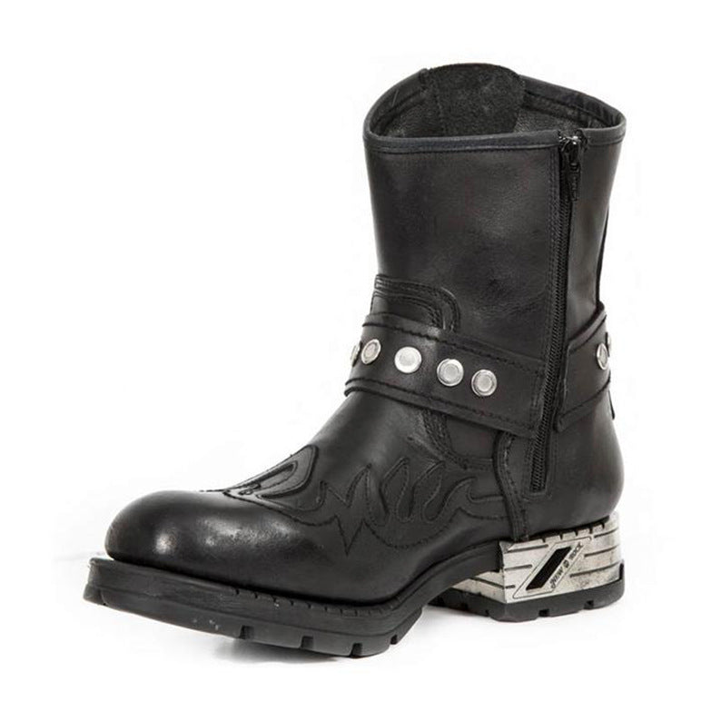 Miller, Amazon, independent station, cross-border foreign trade, new European and American retro men's booties, biker punk shoes