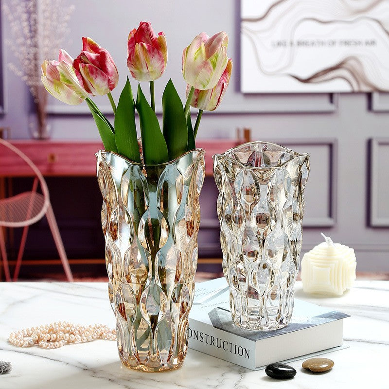 Bohemian glass vase glass living room hotel home model room decoration wholesale ornament crystal vase