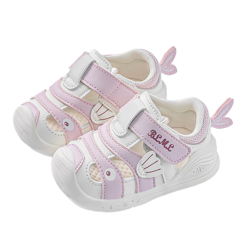 Baby toddler sandals, 1-2-3 years old boys and girls, summer soft soles, breathable children's anti-collision toe toe infant shoes