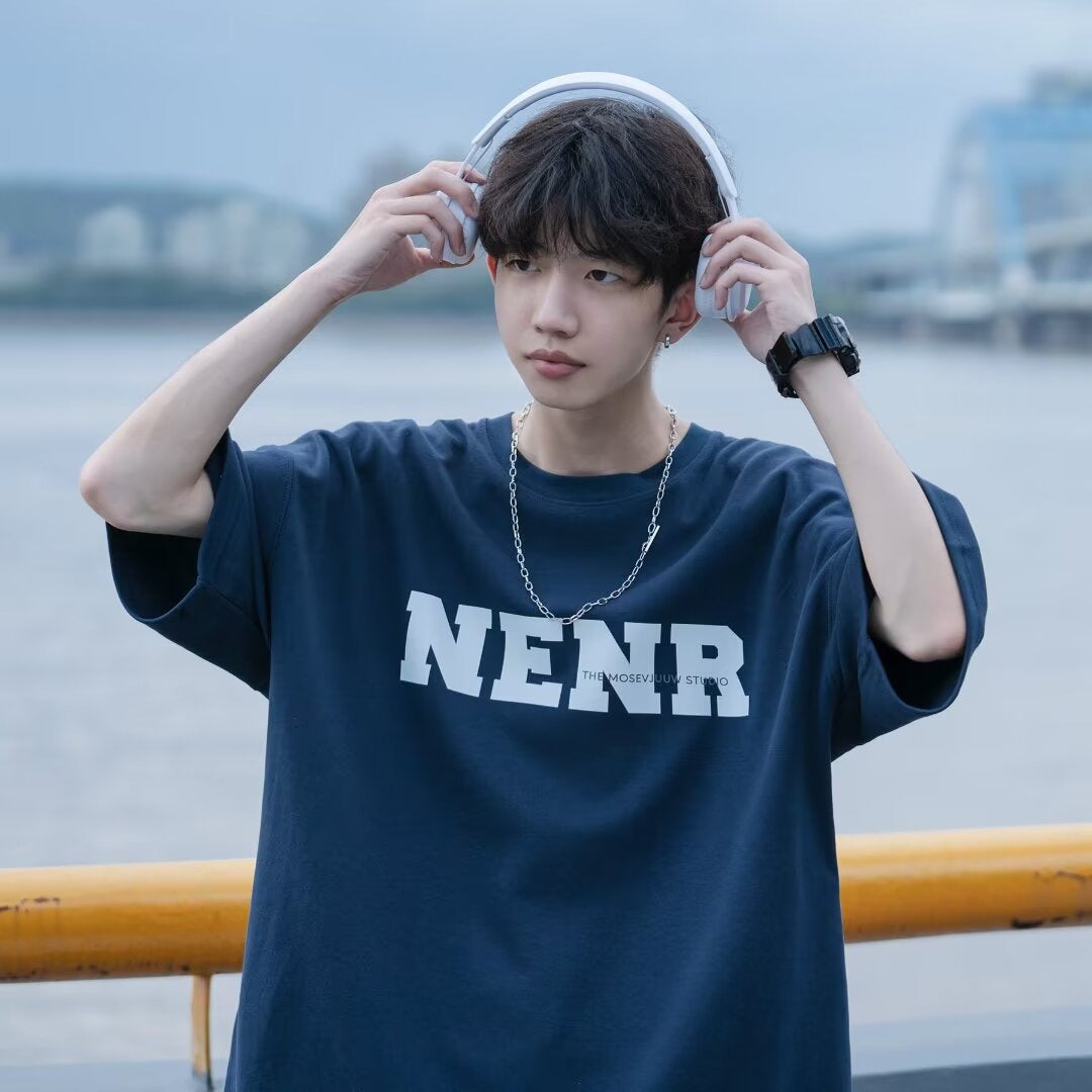 Youth summer clothes cotton short sleeve t-shirt boys summer 2024 new junior high school and high school students handsome men's clothes