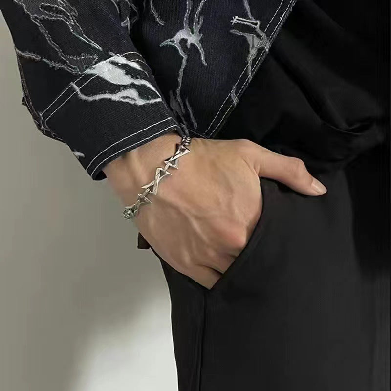 European and American hip hop letter Z splicing necklace punk high street men versatile sweater chain pendant wholesale