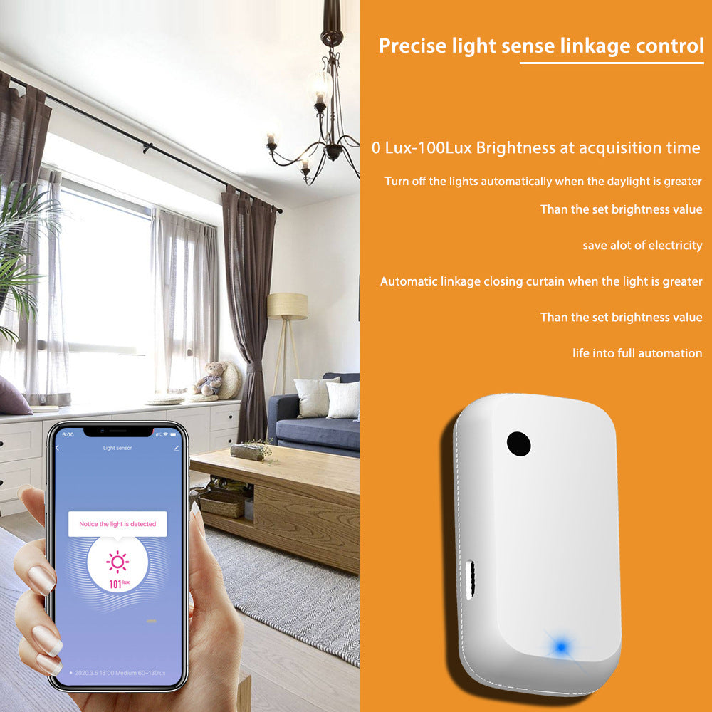 Tuya smart home wifi illuminance sensor home linkage smart zigbee brightness light detector