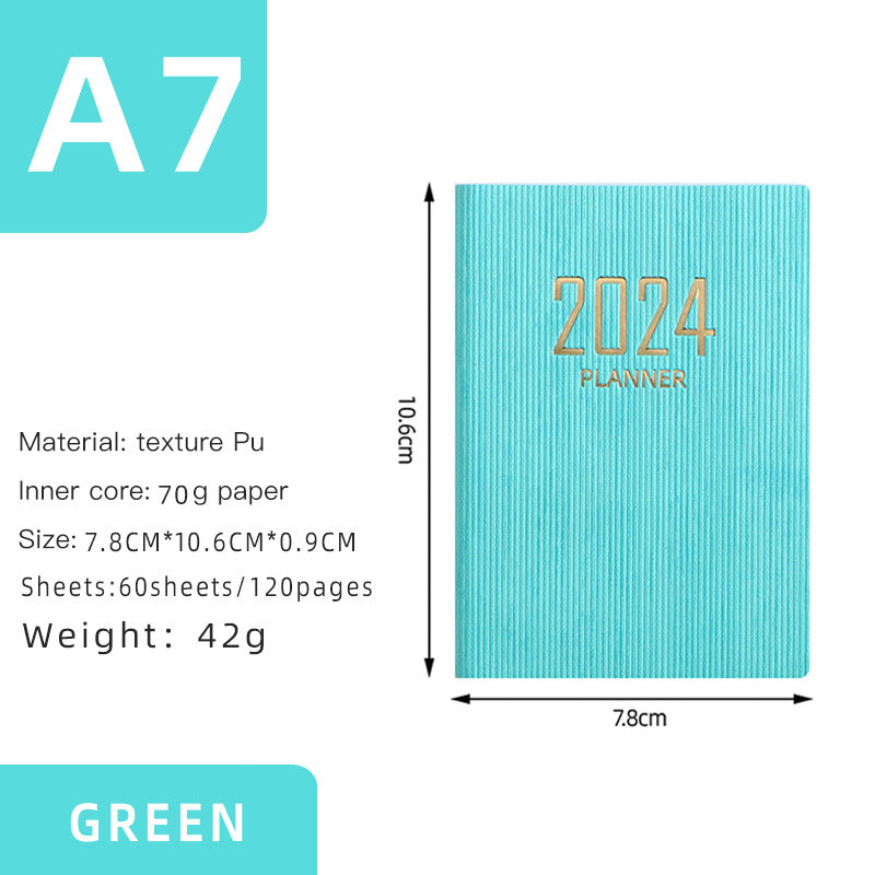 Spot 2024 English Schedule 2025 A7 Daily Planner Planner Amazon Cross Border Notebook