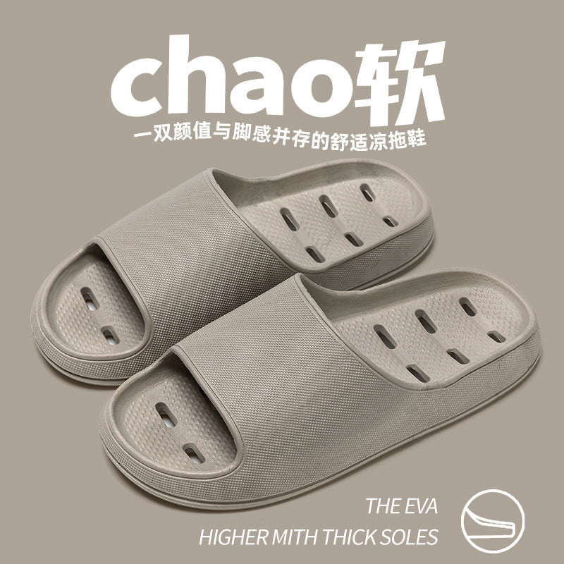pvc bathroom anti slippers men's summer bath leaky hollow quick-drying toilet special shower slippers women