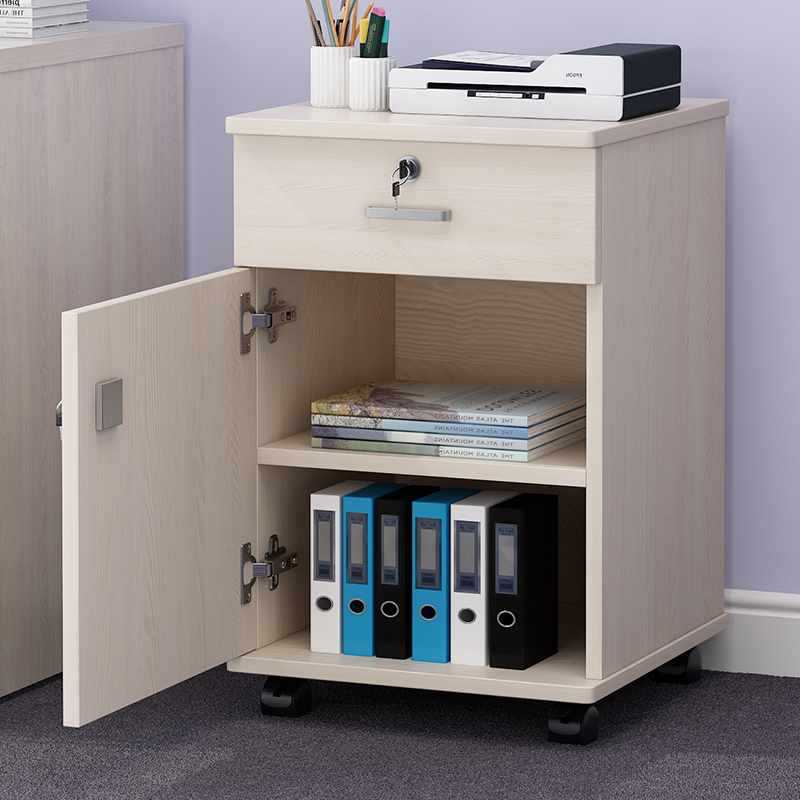 V1ZA One Bucket One Door File Cabinet with Lock, Office Activity Table, Bottom Cabinet, Side Cabinet, Activity Cabinet, Printer Cabinet