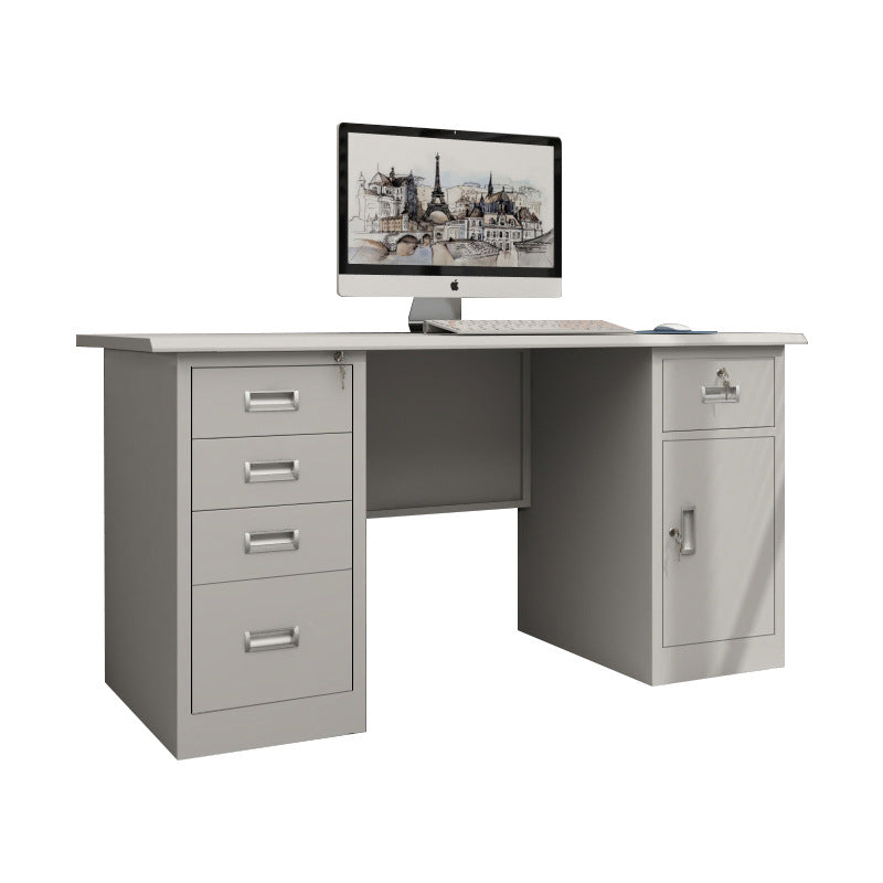 Steel Desk Simple Modern Employee Single Computer Desk Desk Financial Writing Desk With Lock Workbench Desk