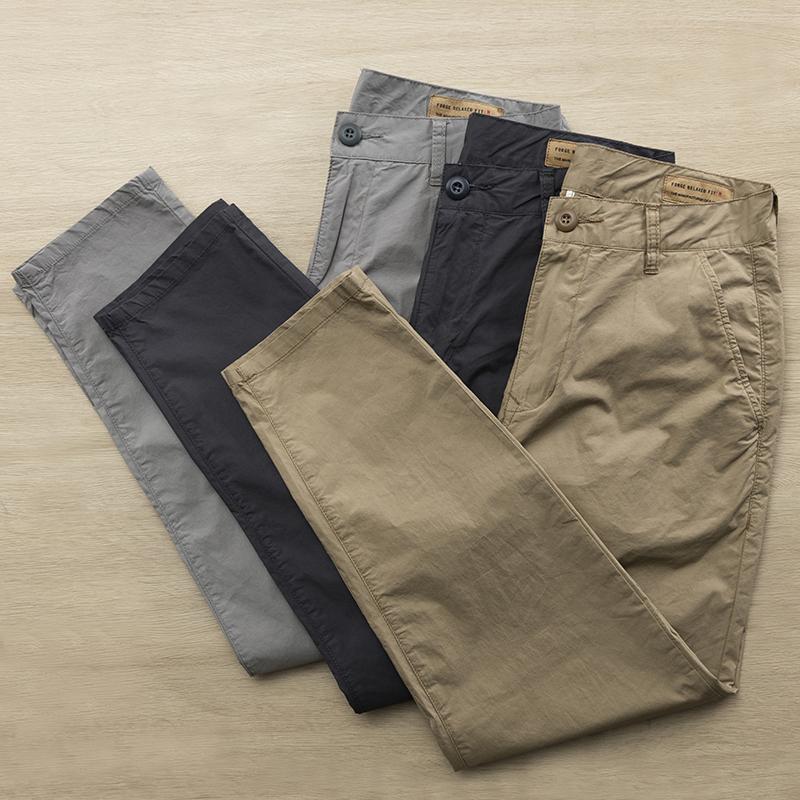 22 men's spring and summer thin loose small straight leg casual pants tide versatile simple cropped length pants wholesale tide foreign trade