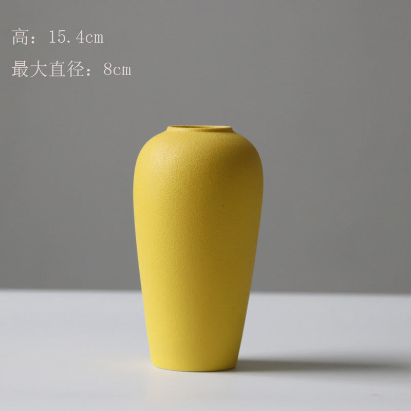 Jingdezhen ceramic small vase Nordic simple home hotel decoration ornament dried flower arrangement hydroponic flower pot white